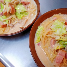 休校中のお昼ご飯&牛乳消費に！　簡単スープパスタ